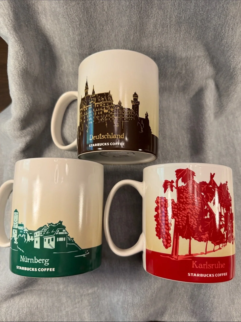 Starbucks Germany City Mugs, 3 Germany, Nurnberg & Karlsruhe- 2015